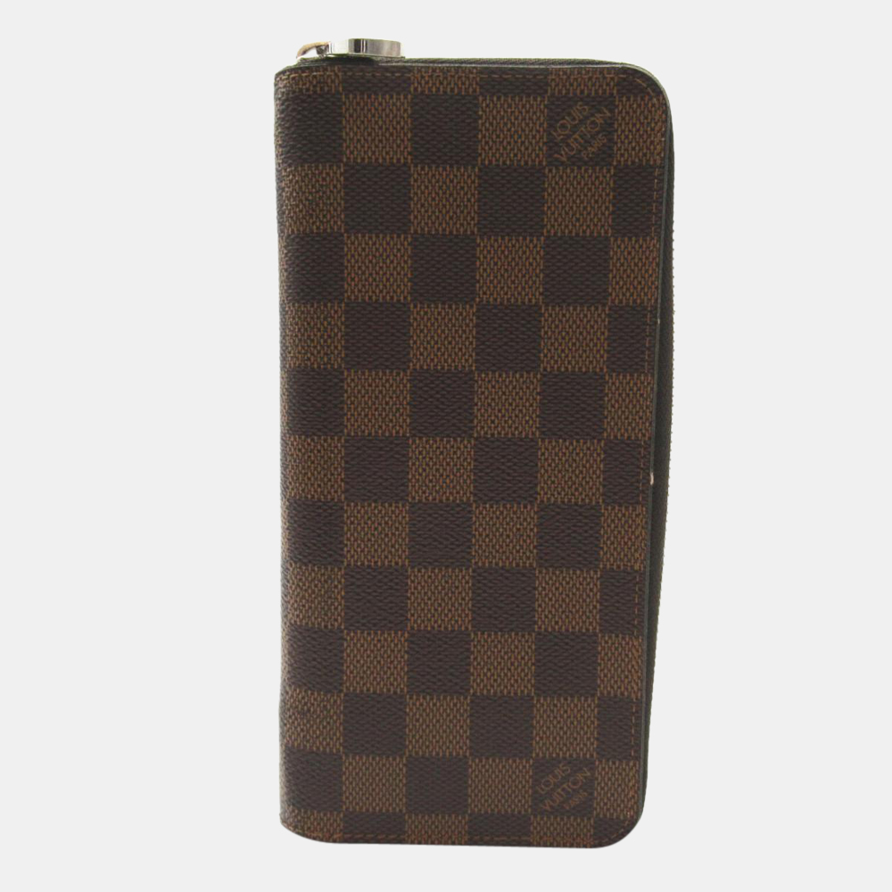 

Louis Vuitton Brown Damier Ebene Zippy Vertical Wallet