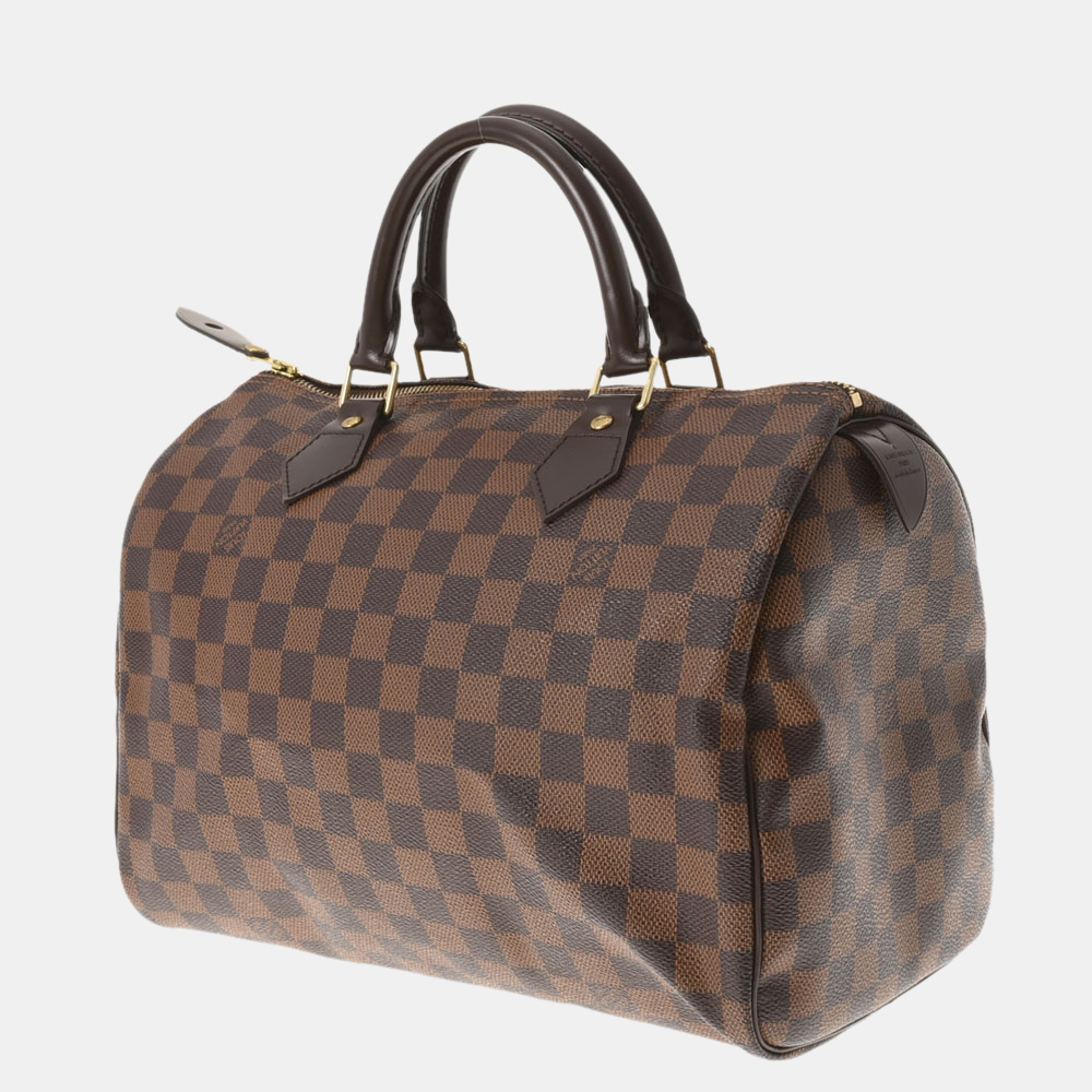 

Louis Vuitton Brown Canvas Speedy 30 Satchel Bag