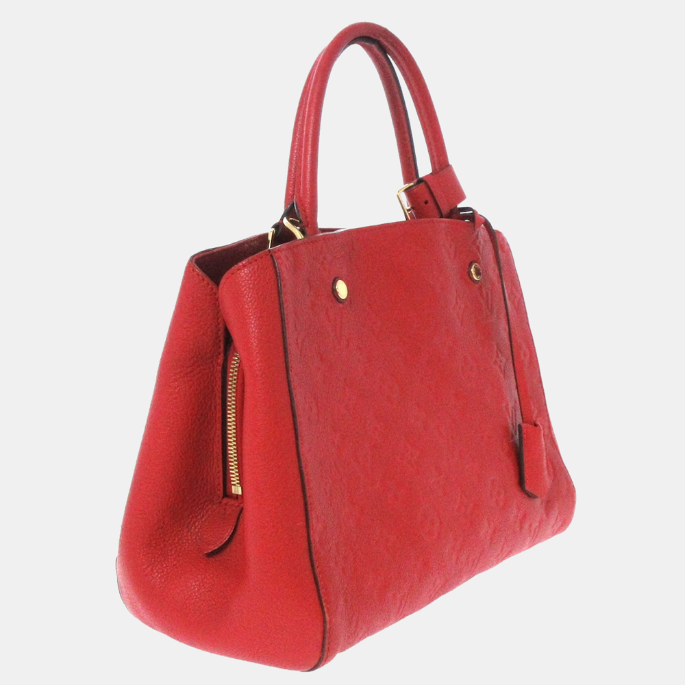 

Louis Vuitton Red Monogram Empreinte Montaigne MM