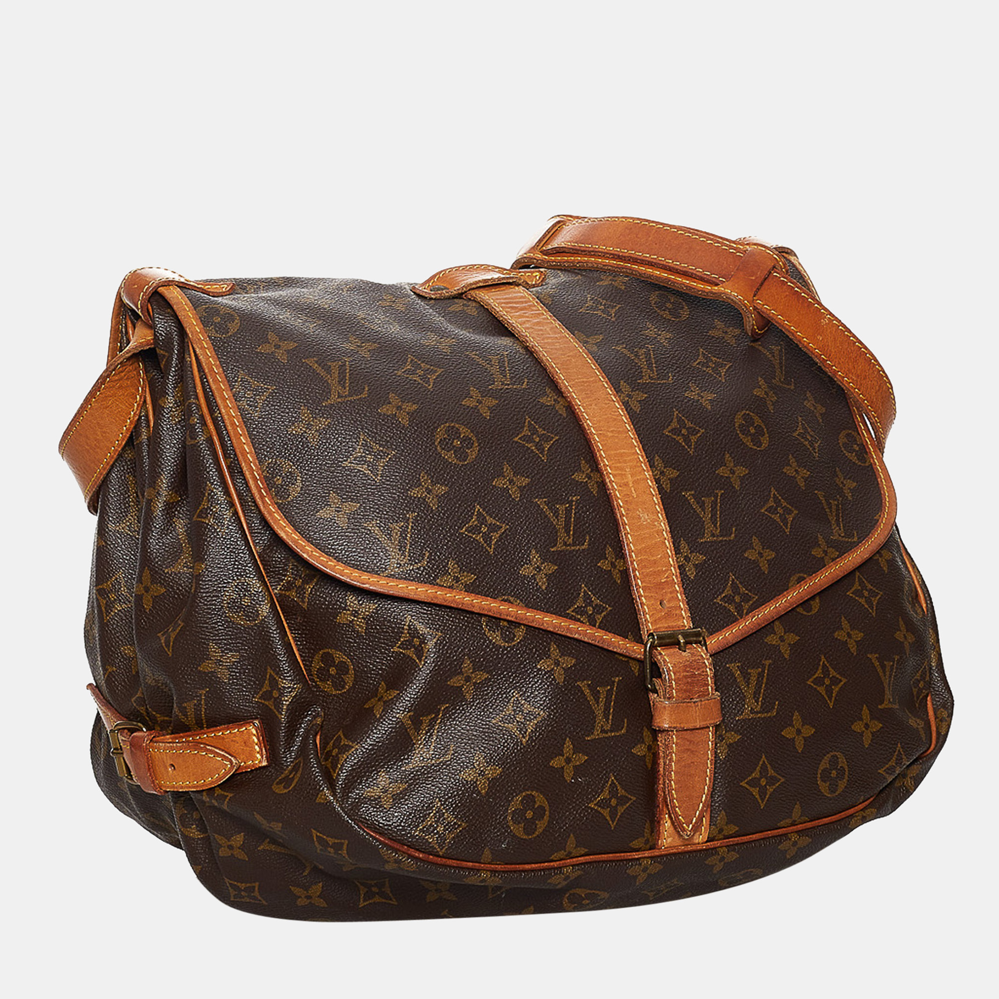 

Louis Vuitton Brown Monogram Saumur 35