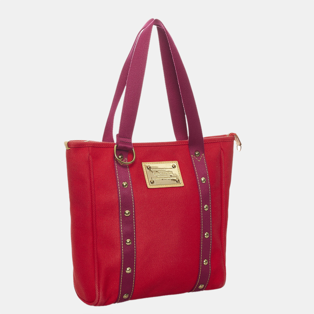 

Louis Vuitton Purple/Red Antigua Cabas MM