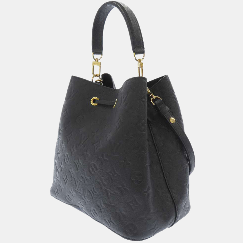 

Louis Vuitton Black Monogram Empreinte Leather NeoNoe MM Bag