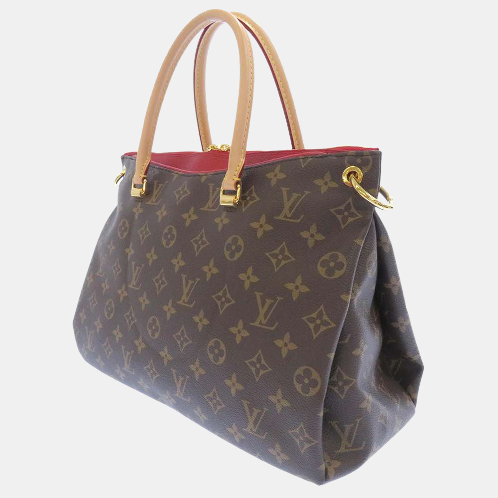 

Louis Vuitton Brown Monogram Canvas Leather Pallas Tote Bag