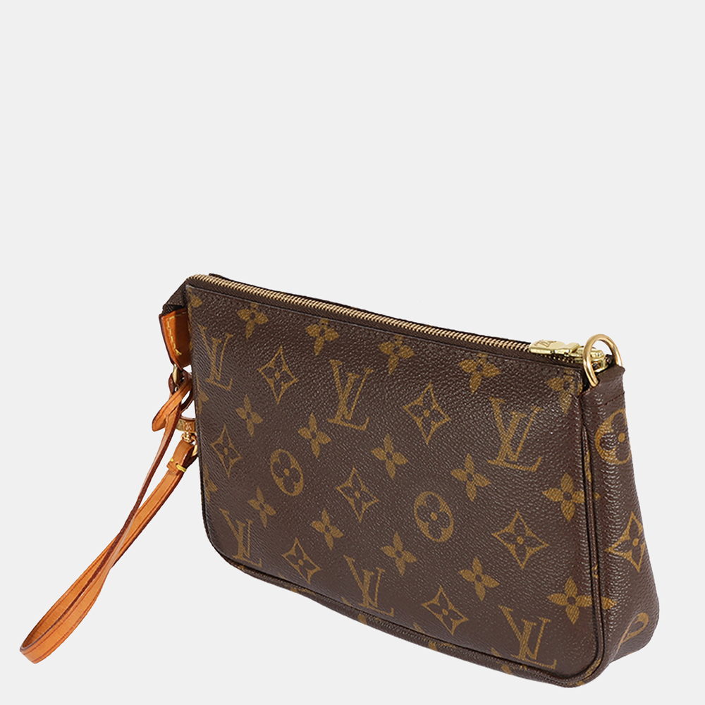 

Louis Vuitton Monogram Canvas Pochette Accessoires clutch, Brown