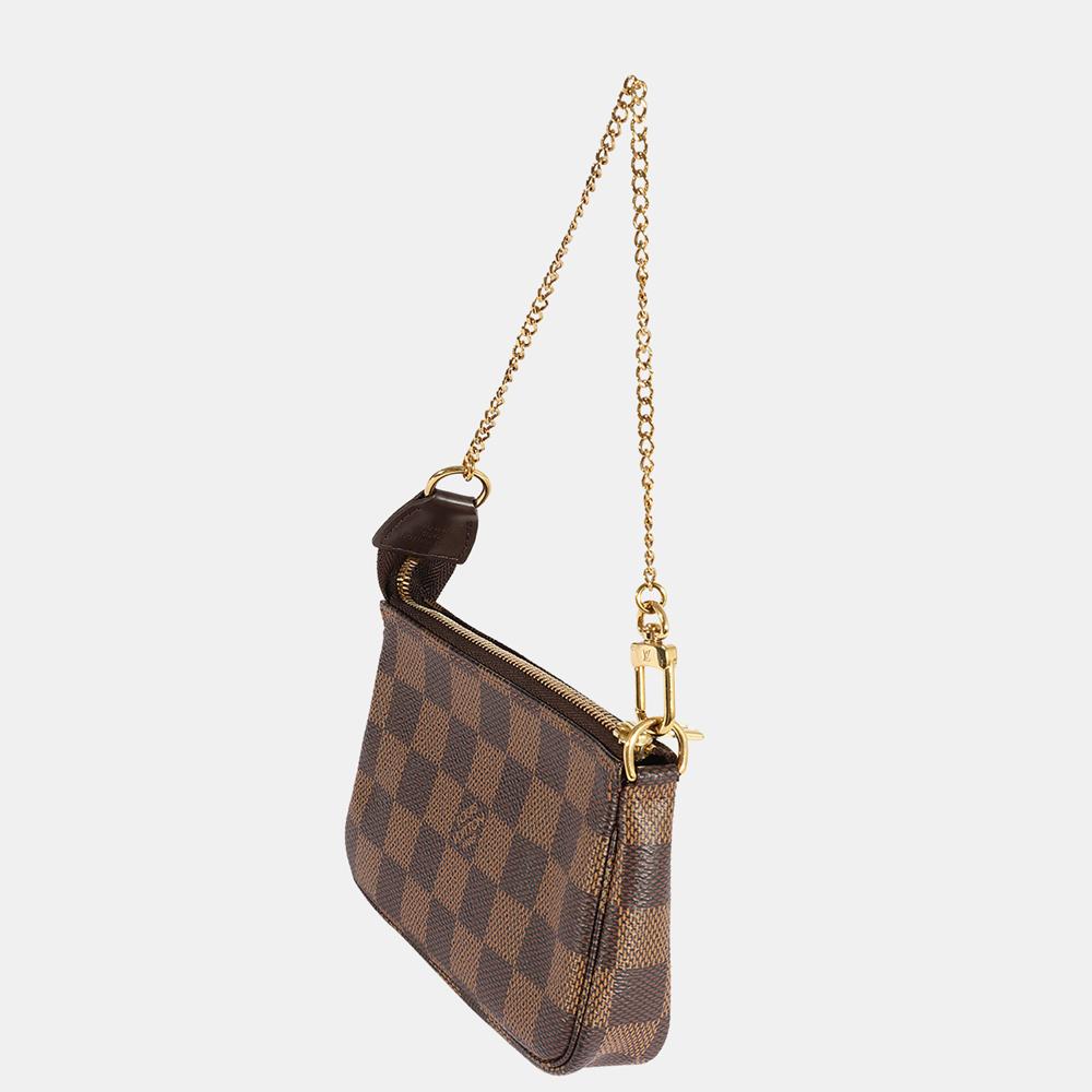 

Louis Vuitton Damier Ebene Canvas Mini Pochette Accessoires Bag, Brown