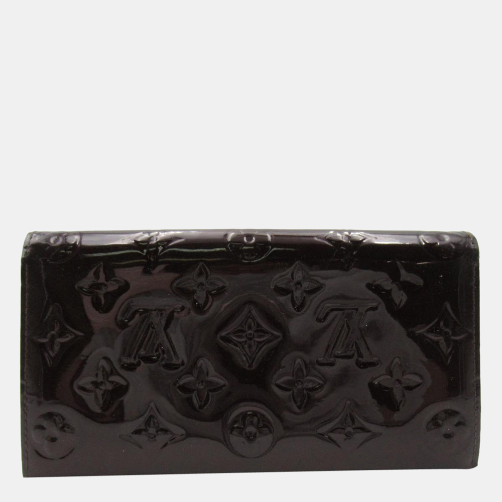 

Louis Vuitton Brown Monogram Vernis Portofeuille Sarah Wallet