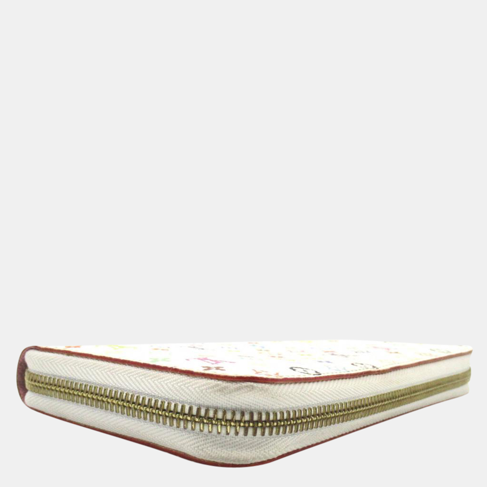 

Louis Vuitton White Monogram Multicolore Zippy Wallet