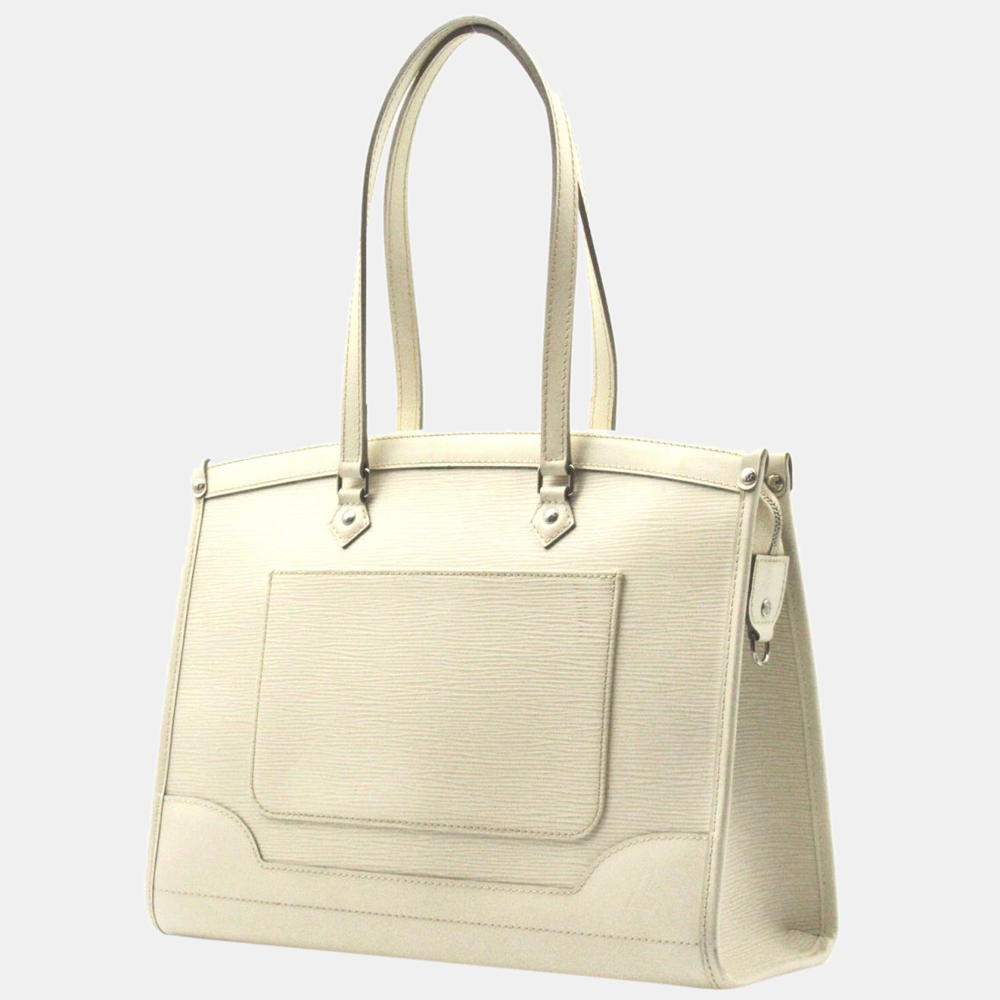 

Louis Vuitton White Epi Leather Madeleine GM Bag