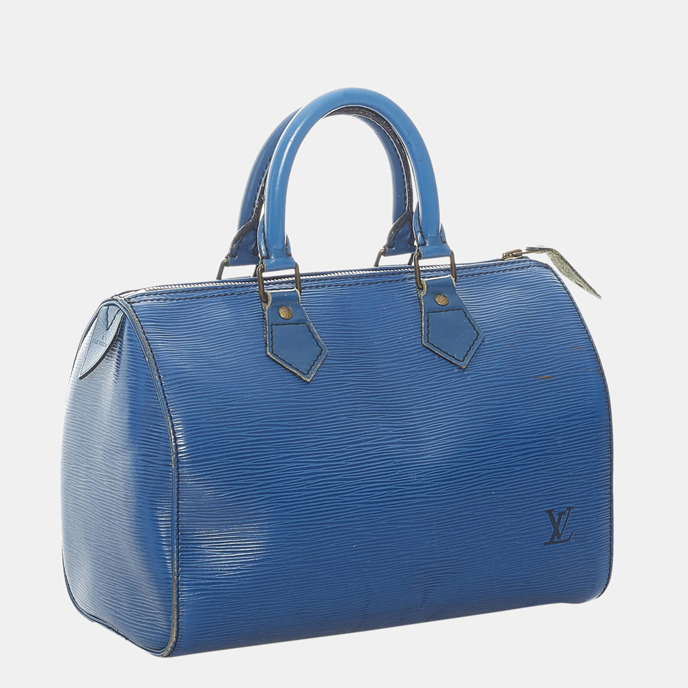 

Louis Vuitton Blue Epi Speedy 25