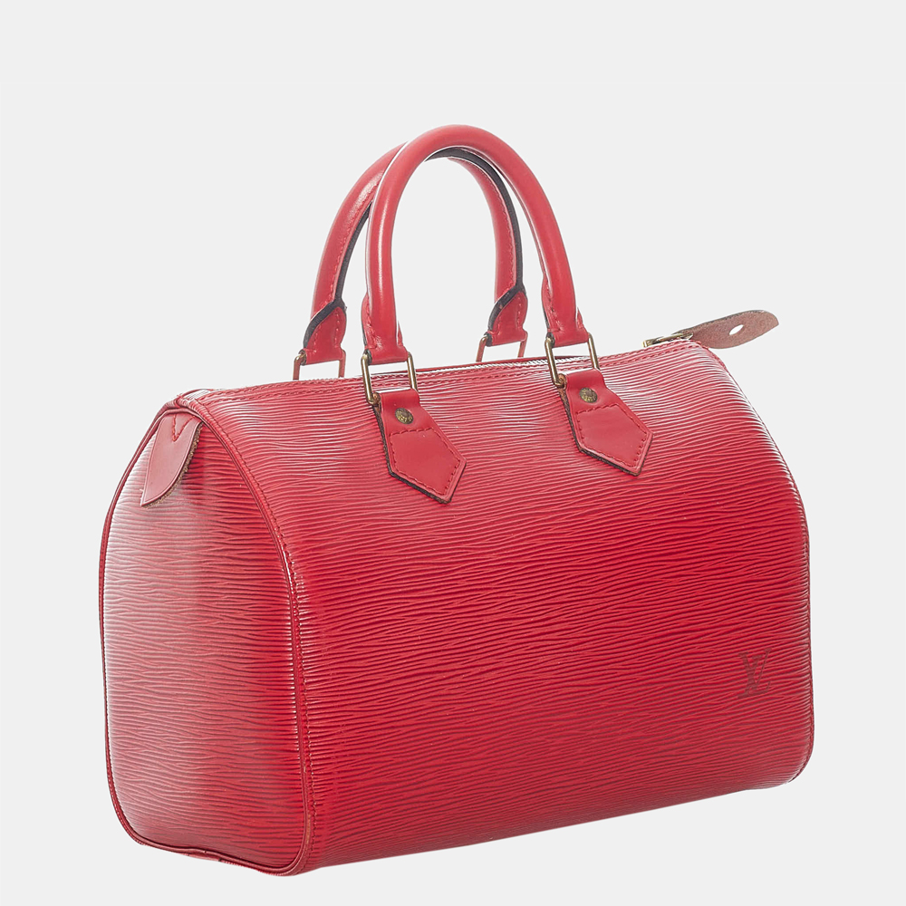 

Louis Vuitton Red Epi Speedy 25