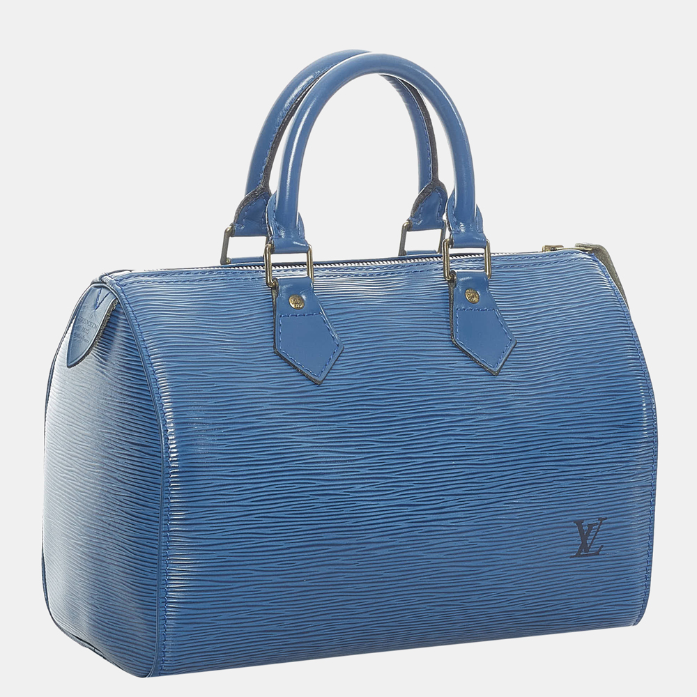 

Louis Vuitton Blue Epi Speedy 25