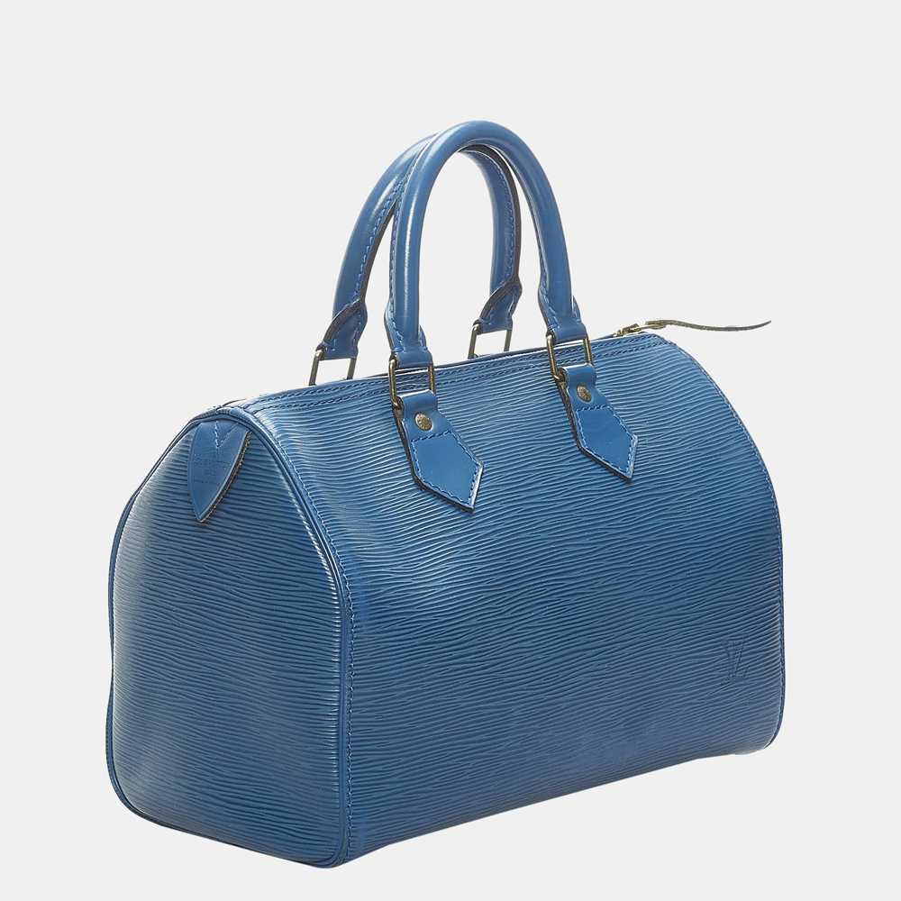 

Louis Vuitton Blue Epi Speedy 25