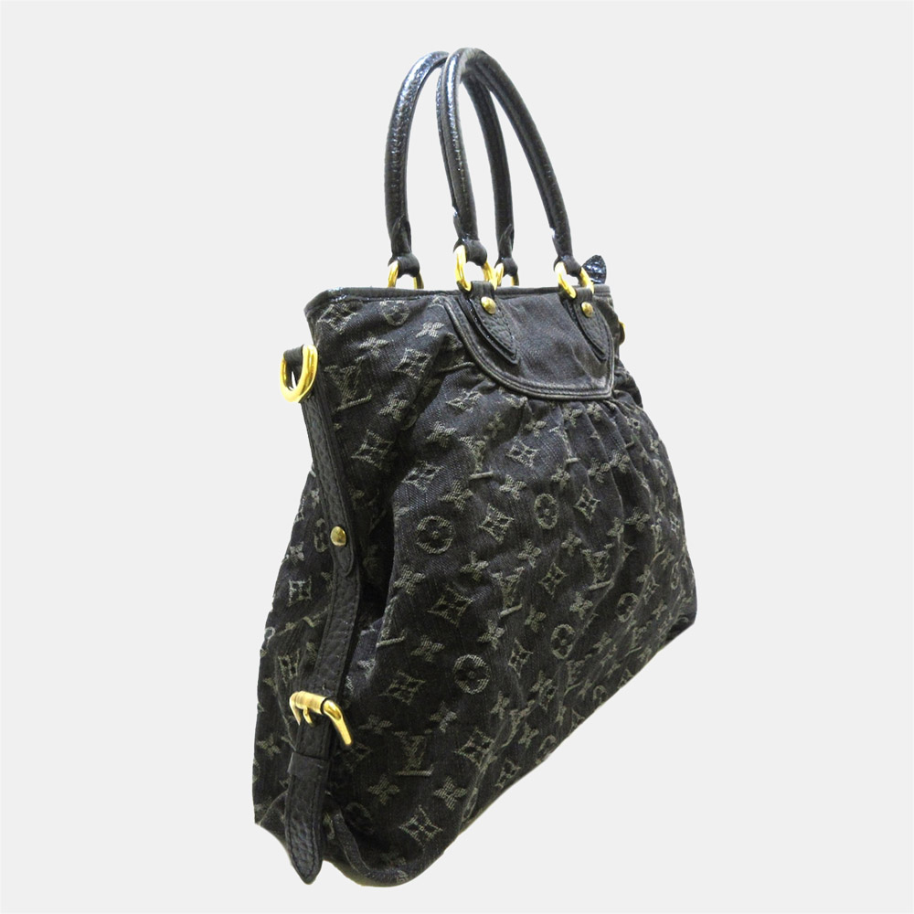 

Louis Vuitton Black Denim Neo Cabby MM