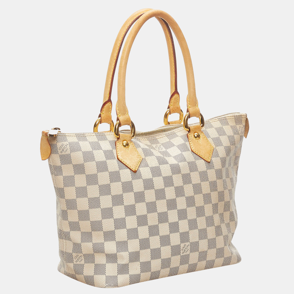 

Louis Vuitton White Damier Azur Saleya PM