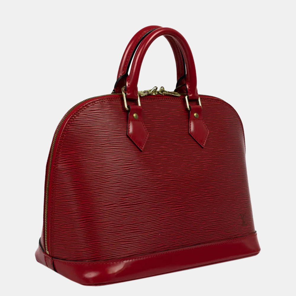 

LOUIS VUITTON Alma Epi Handbag in Red Epi Leather