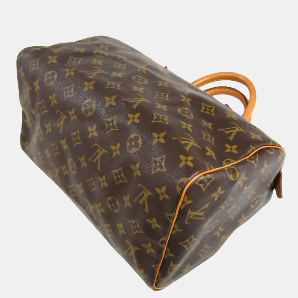 

Louis Vuitton Brown Monogram Canvas Speedy 30 Satchel Bag