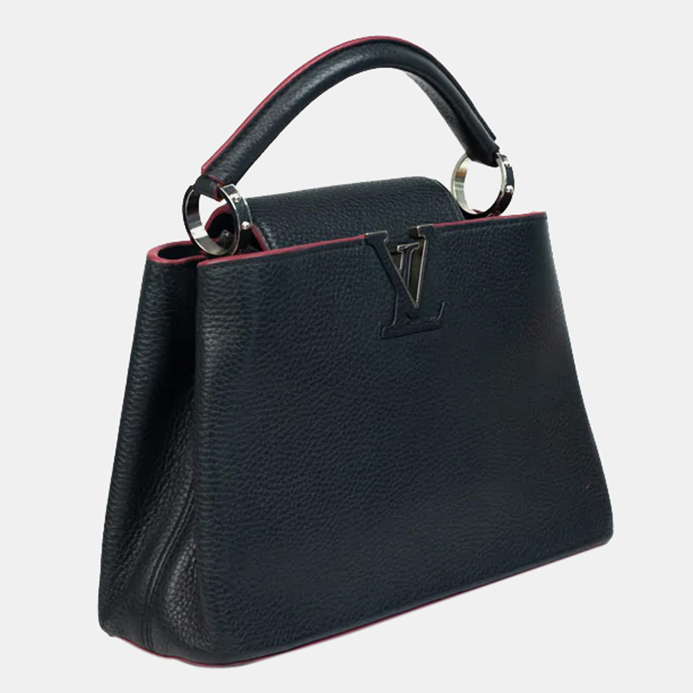 

Louis Vuitton Blue Leather Capucines BB Top Handle Bag
