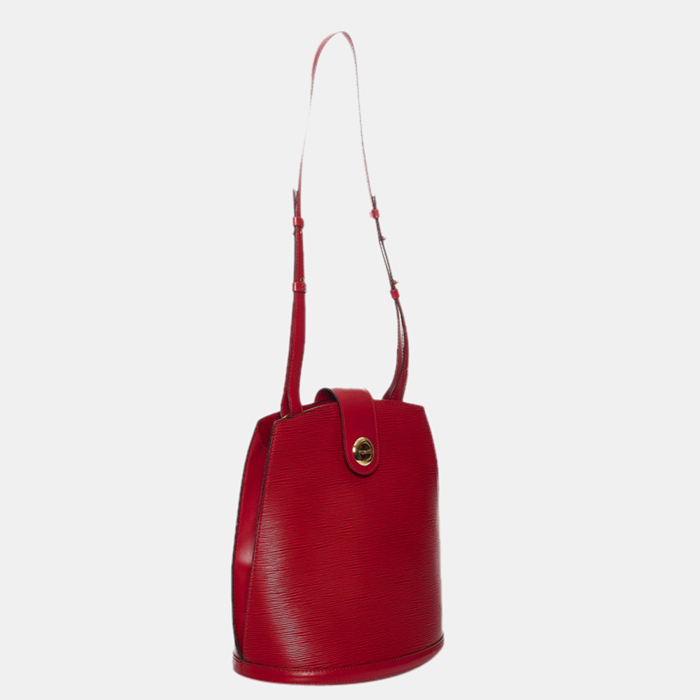 

Louis Vuitton Red Epi Cluny bag