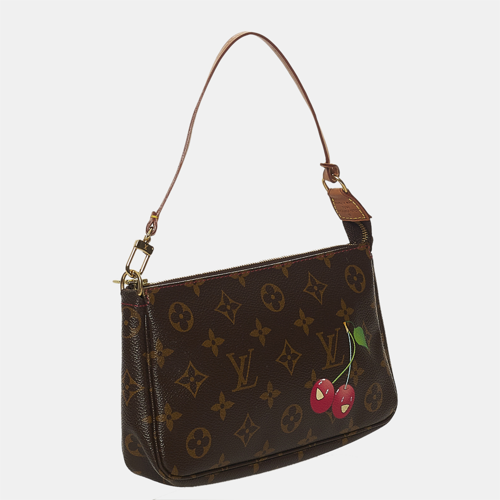 

Louis Vuitton Brown Monogram Cerises Pochette Accessoires Takashi Murakami