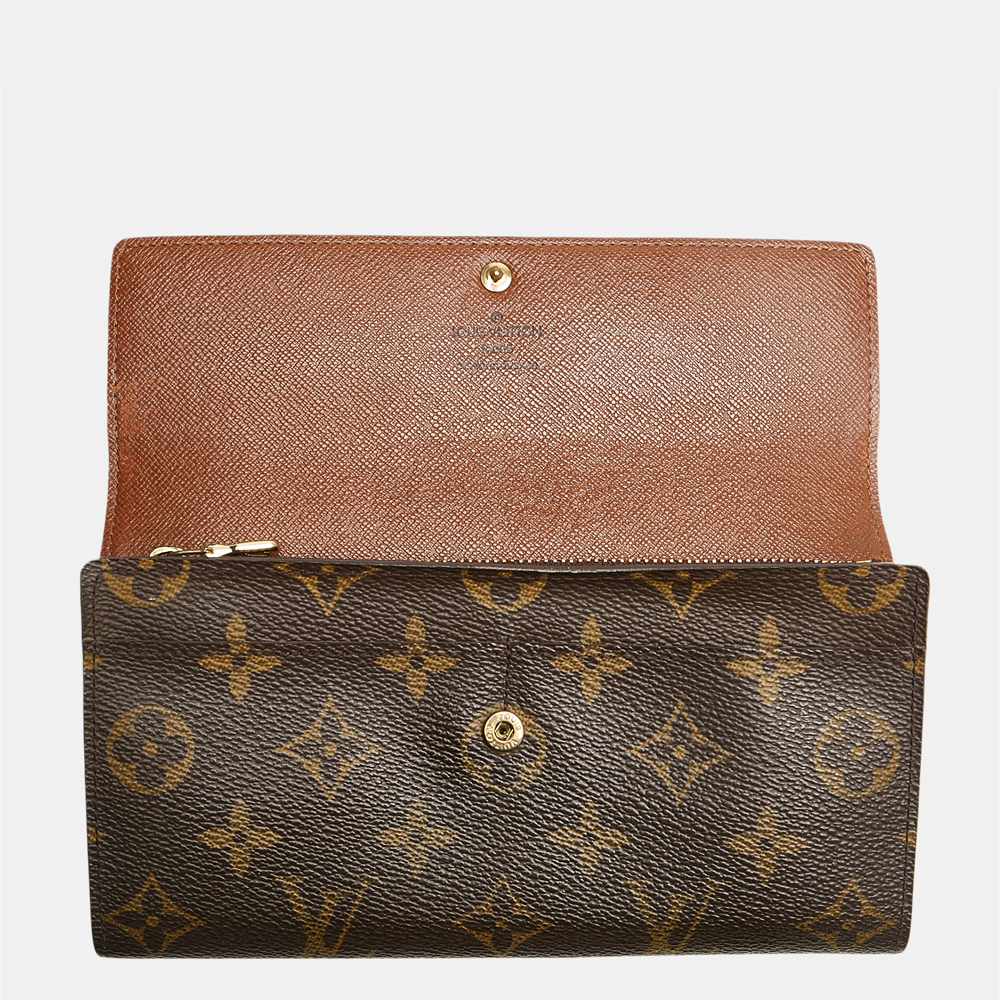 

Louis Vuitton Brown Monogram Sarah Long Wallet