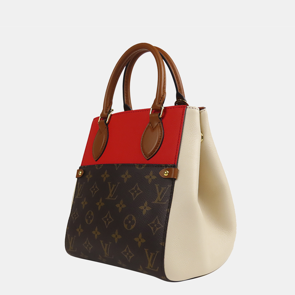 

Louis Vuitton Brown/Red Monogram Fold Tote PM