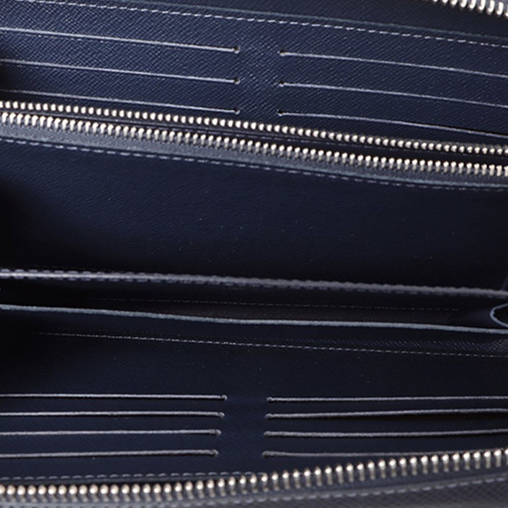 

Louis Vuitton Navy Blue Taiga Zippy  Long Wallet