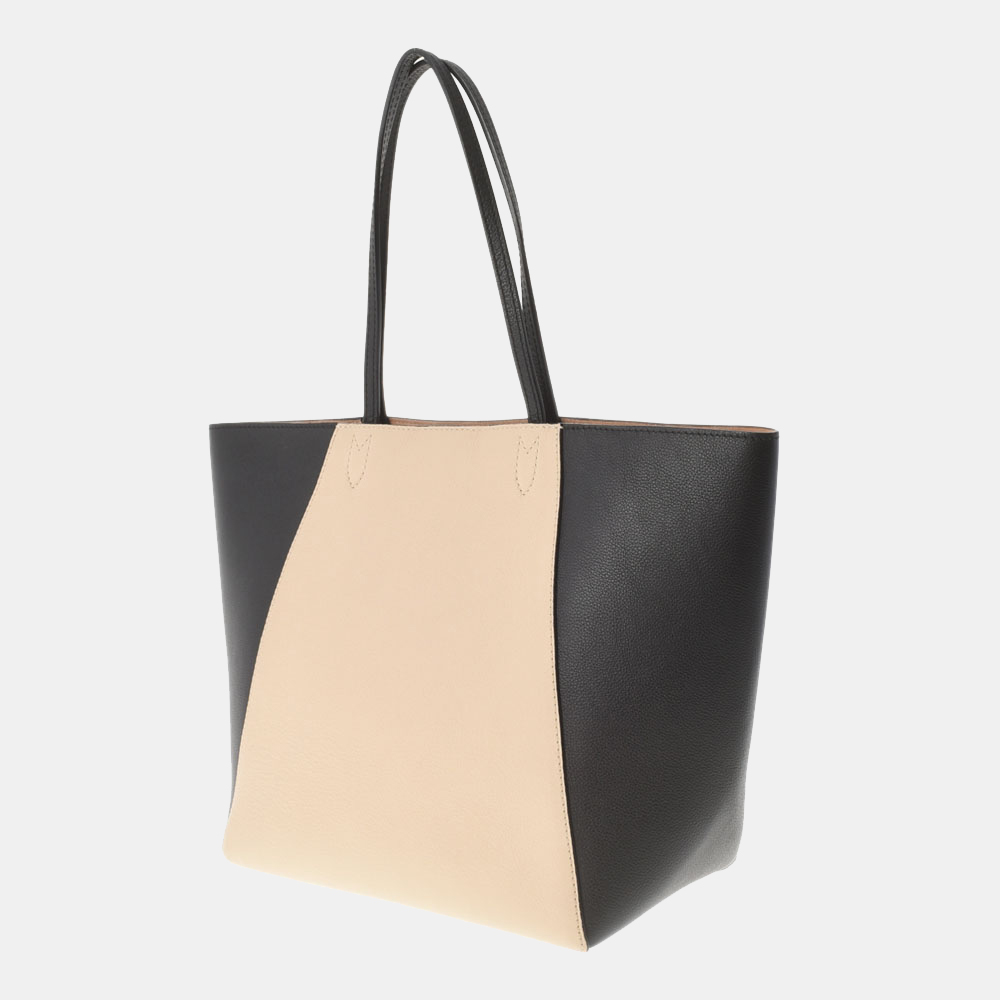 

Louis Vuitton Black/Beige Leather Lockme Cabas Tote Bag