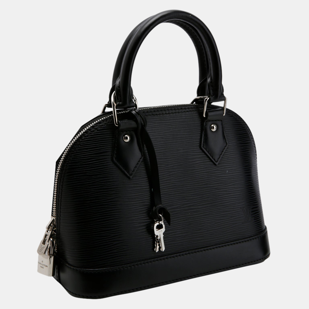 

Louis Vuitton Black Epi Leather Alma BB Satchel Bag