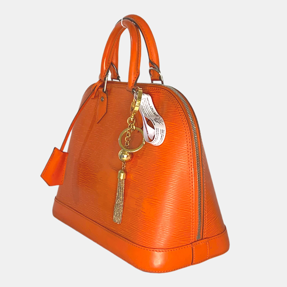 

Louis Vuitton Orange Epi Leather Alma PM Bag