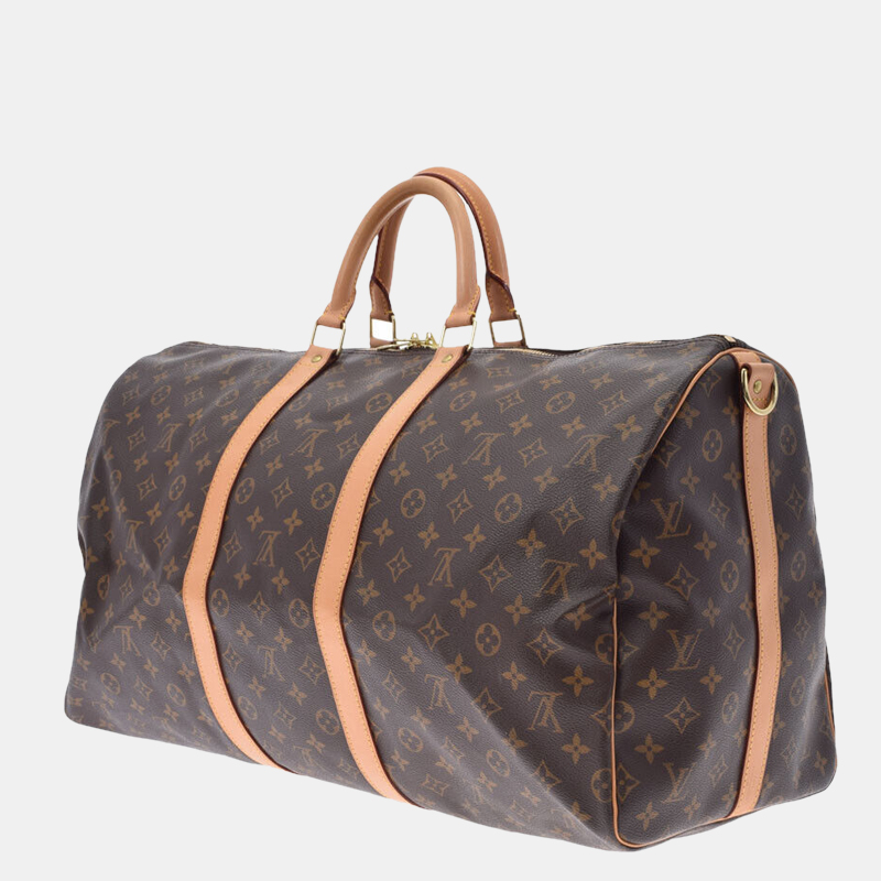 

Louis Vuitton Brown Monogram Canvas Keepall Bandouliere 55 Duffel Bag