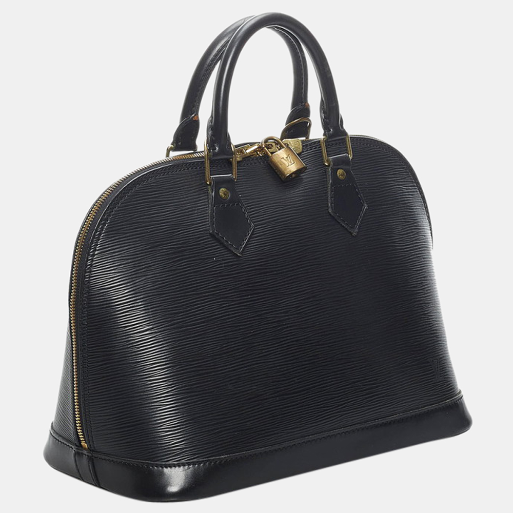 

Louis Vuitton Black Epi Leather Alma PM Satchel Bag