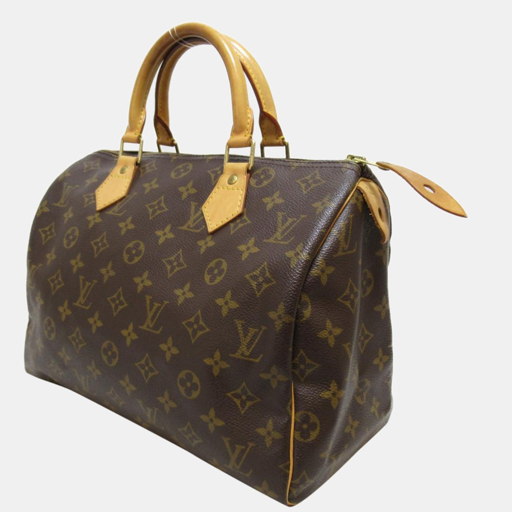 

Louis Vuitton Brown Monogram Canvas Speedy 30 Satchel Bag
