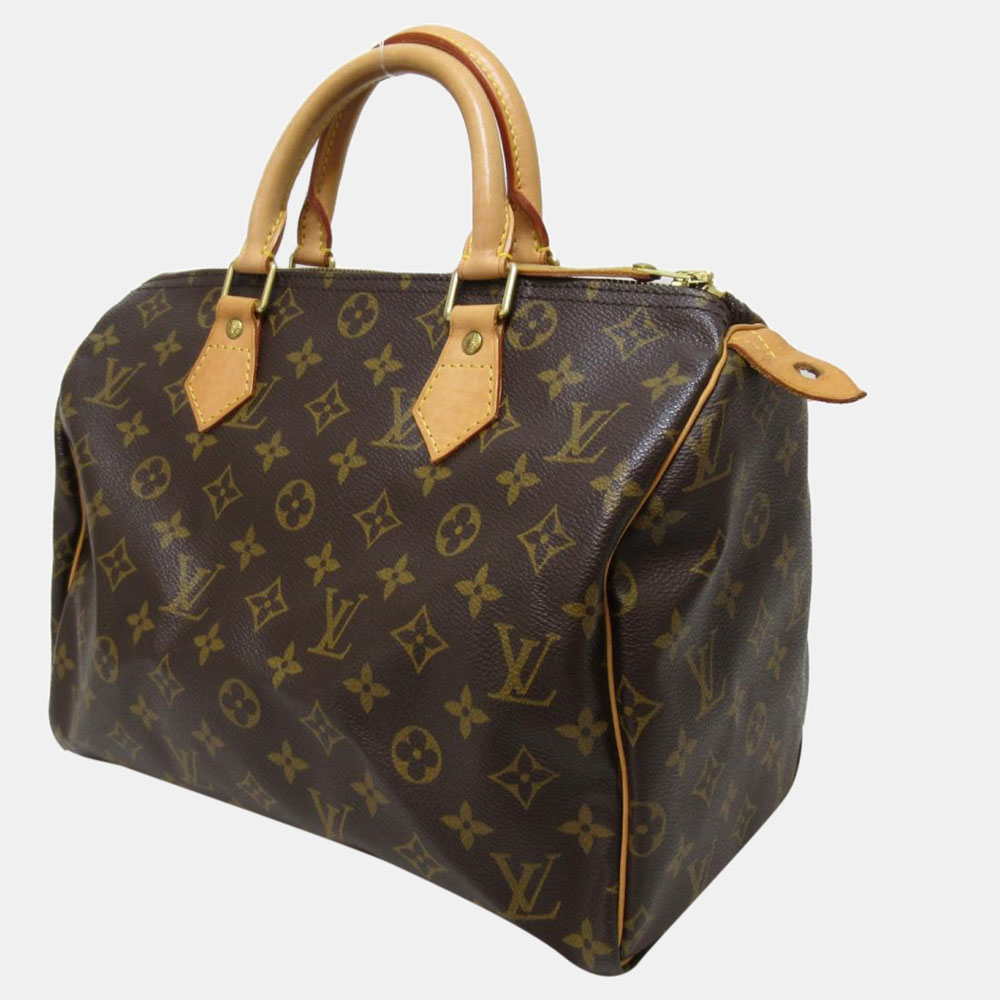 

Louis Vuitton Brown Monogram Canvas Speedy 30 Satchel Bag
