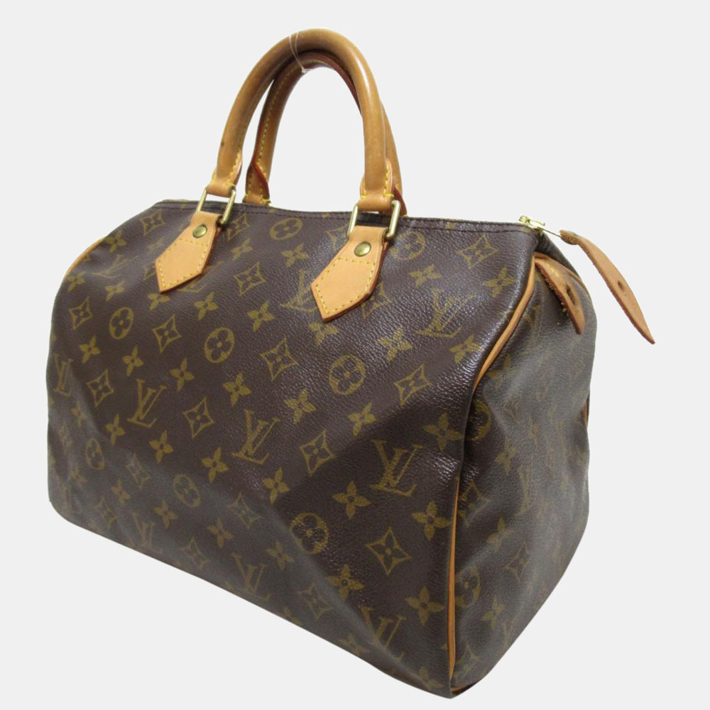 

Louis Vuitton Brown Monogram Canvas Speedy 30 Satchel Bag