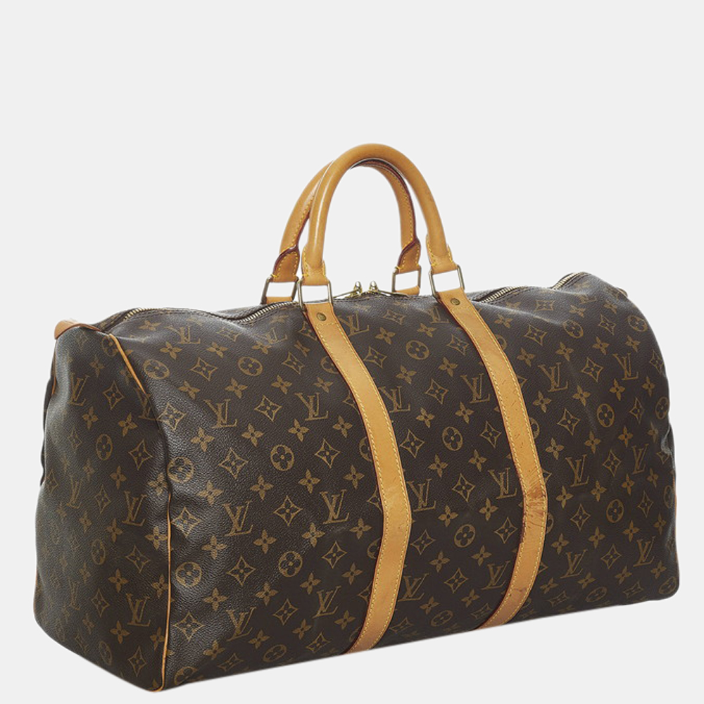 

Louis Vuitton Brown Monogram Canvas Keepall 50 Duffle Bag