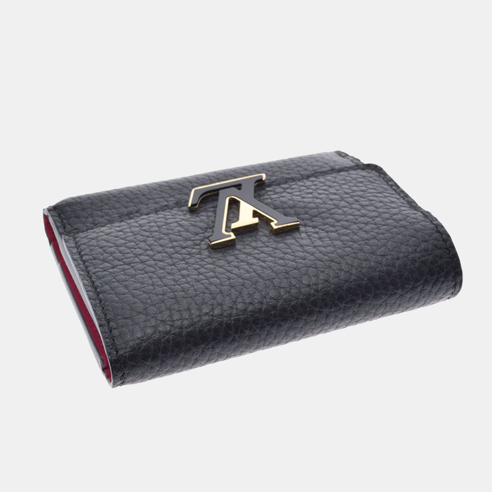 

Louis Vuitton Black Leather Capucines  Wallet