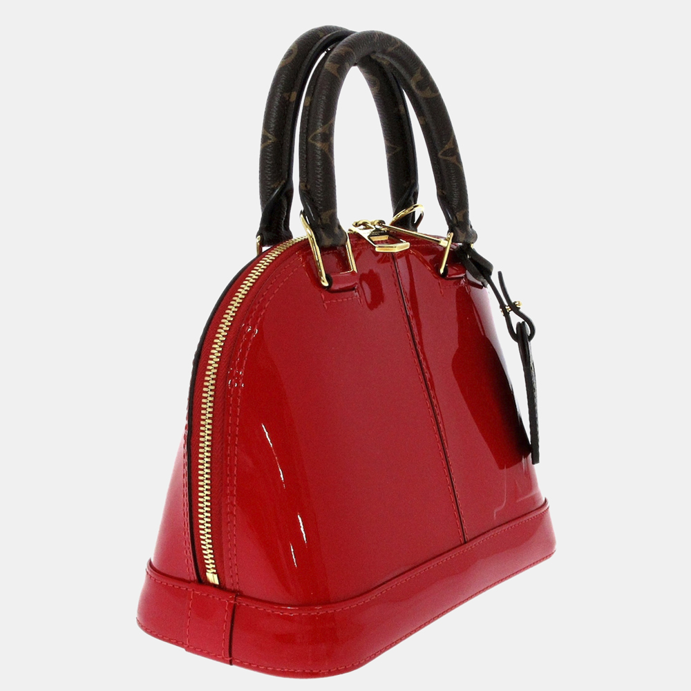 

Louis Vuitton Red Vernis Miroir Alma BB