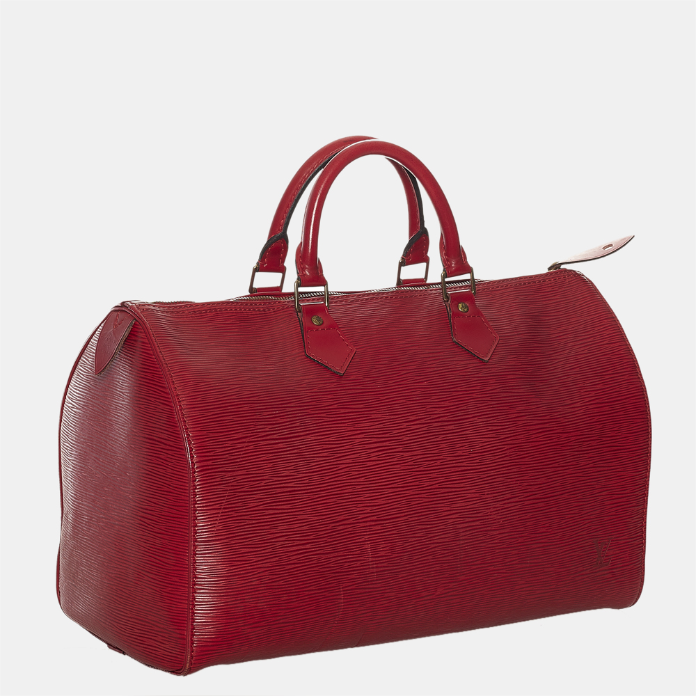 

Louis Vuitton Red Epi Speedy 35