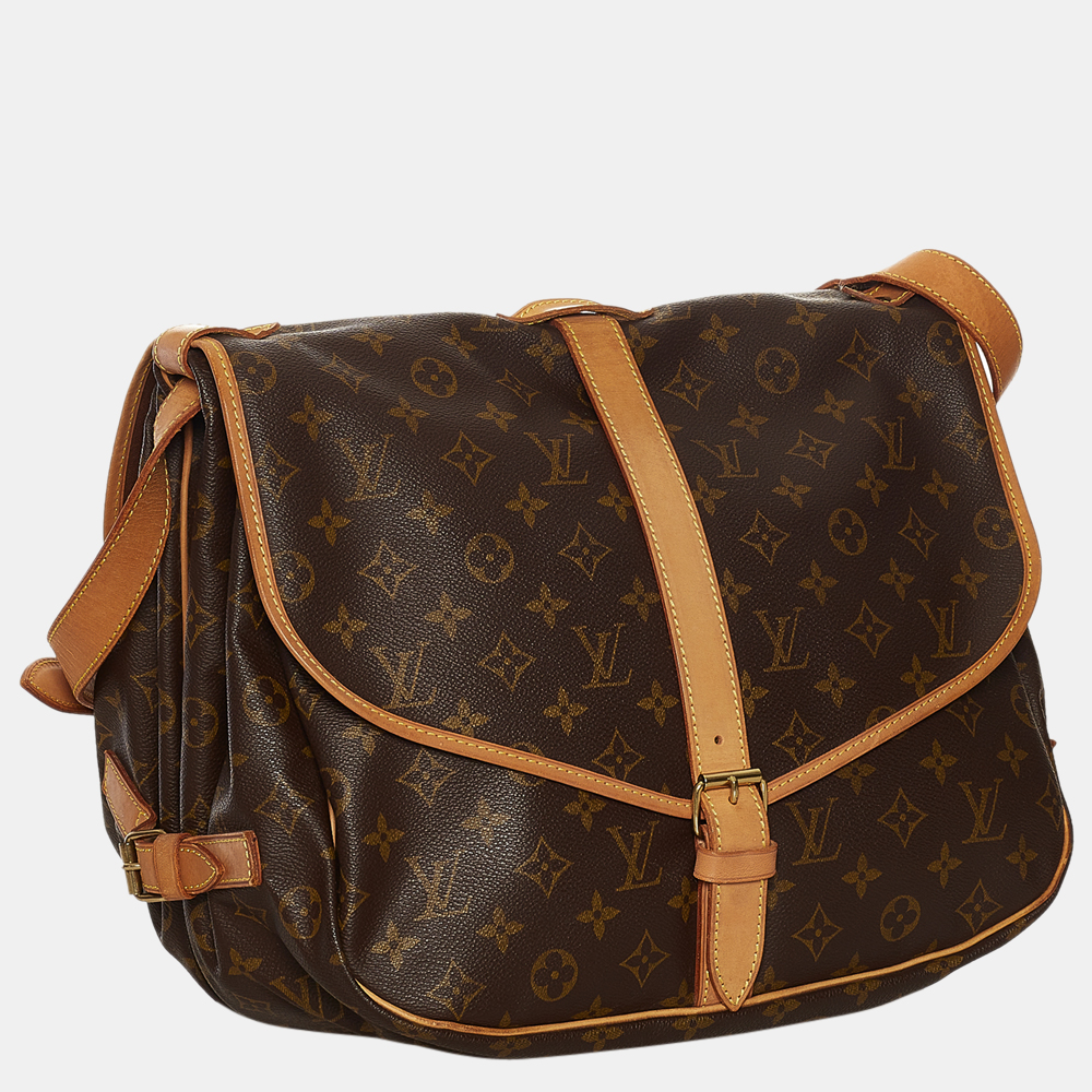 

Louis Vuitton Brown Monogram Saumur 35