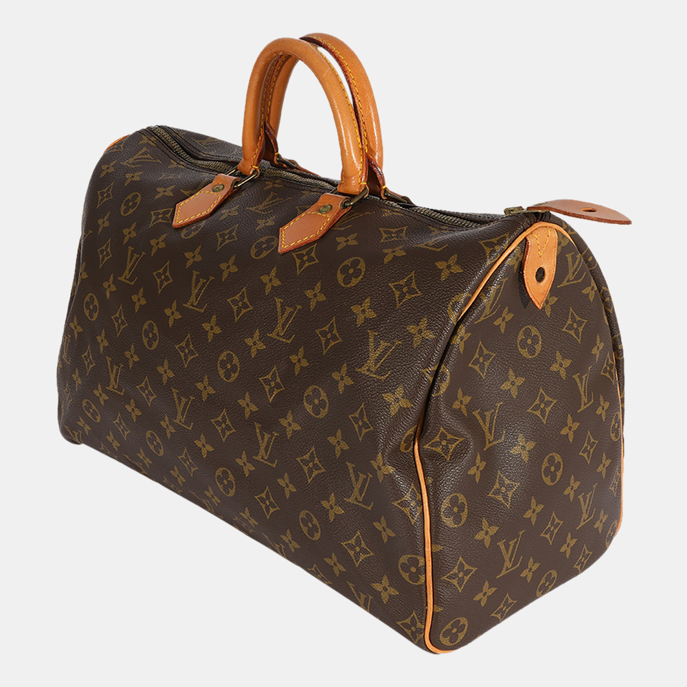 

Louis Vuitton Brown Vintage Monogram Canvas Speedy 40 Satchel Bag