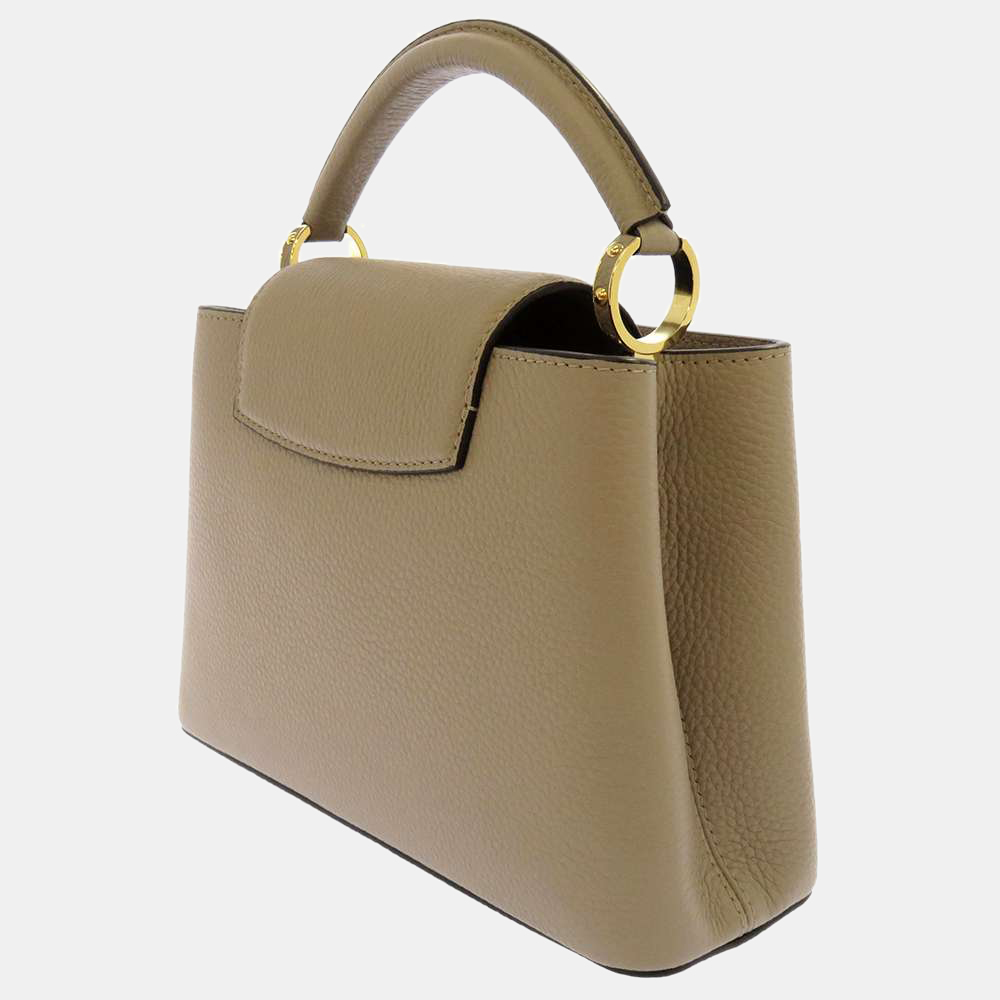 

Louis Vuitton Beige Leather Capucines BB Top Handle Bag