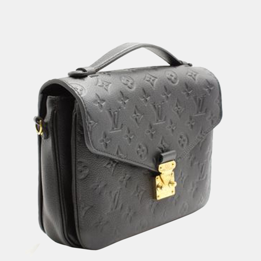 

Louis Vuitton Black Monogram Empreinte Leather Pochette Metis Bag