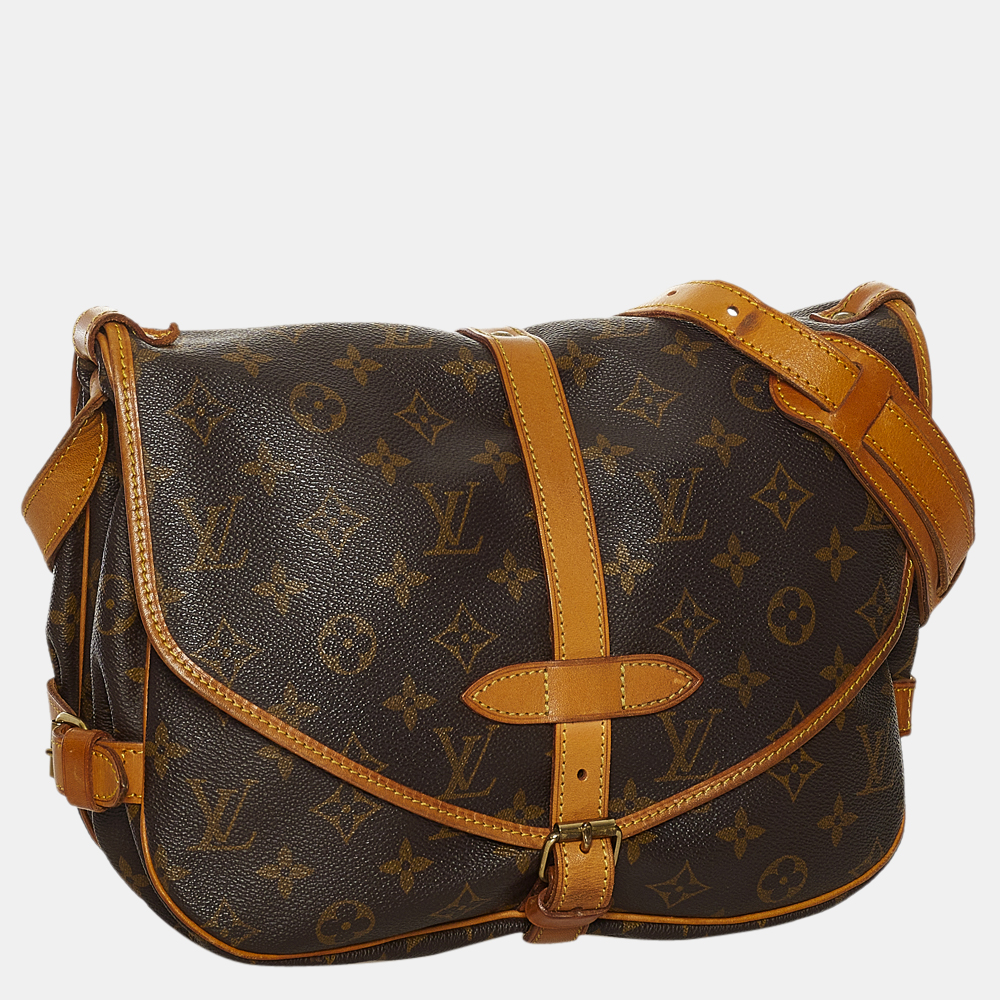 

Louis Vuitton Brown Monogram Saumur 30