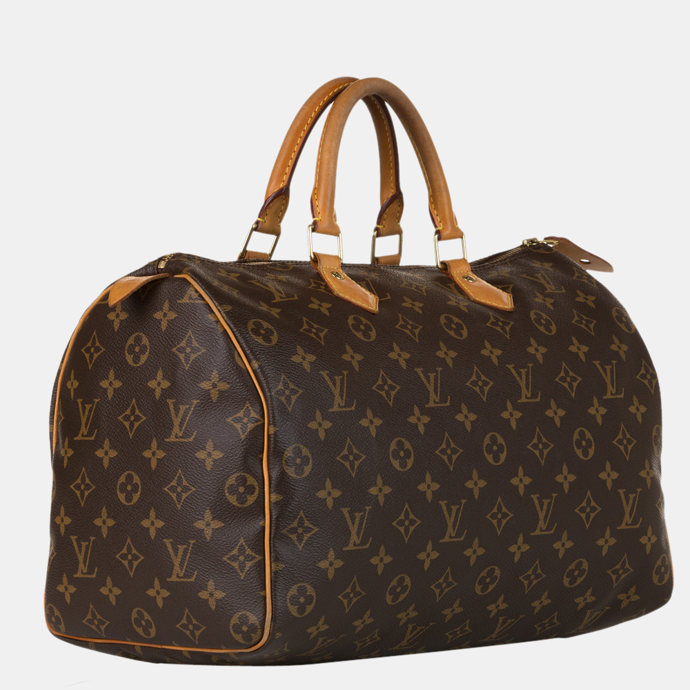 

Louis Vuitton Brown Monogram Speedy 35
