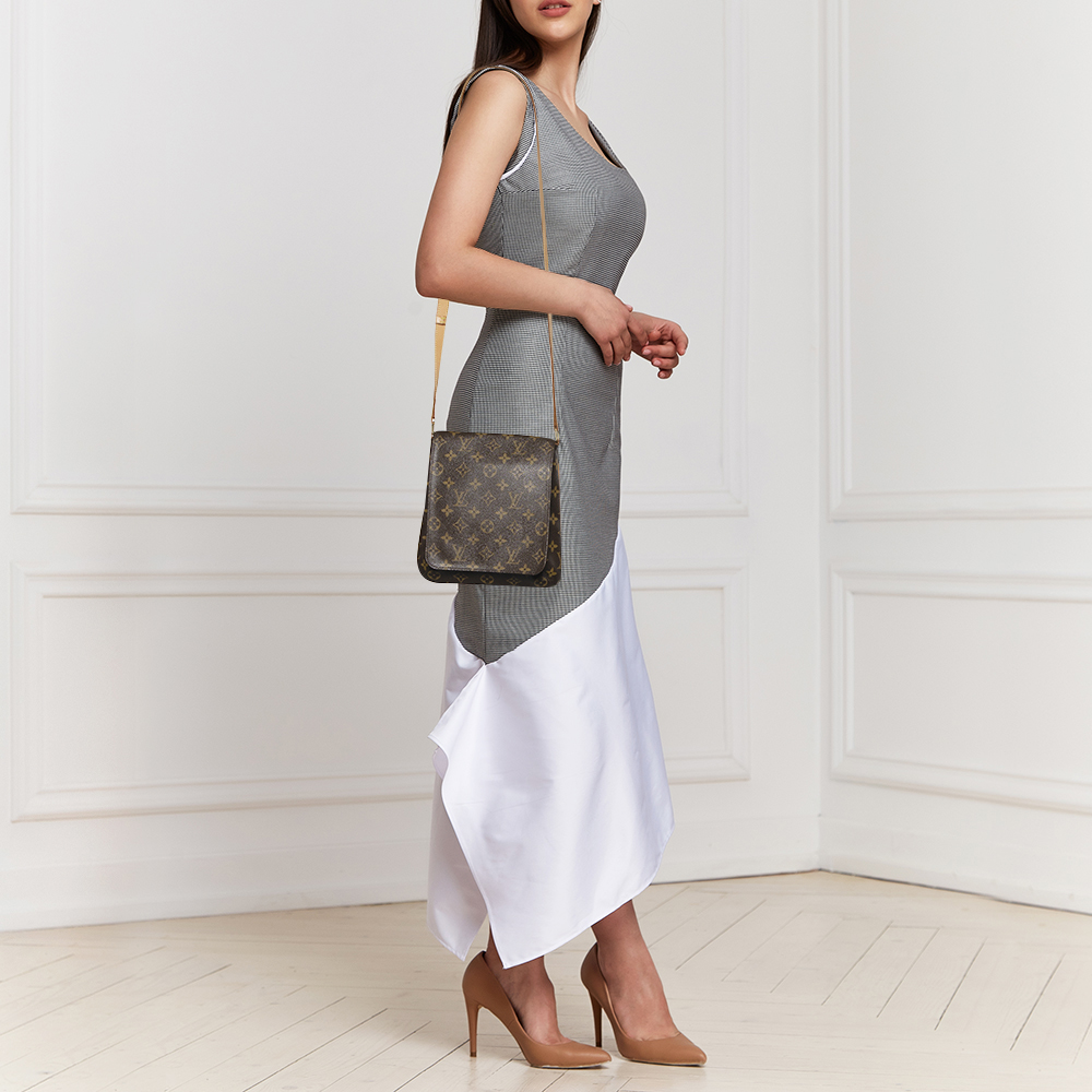 Louis Vuitton Musette Salsa Handbag Monogram Canvas PM Brown 23048514