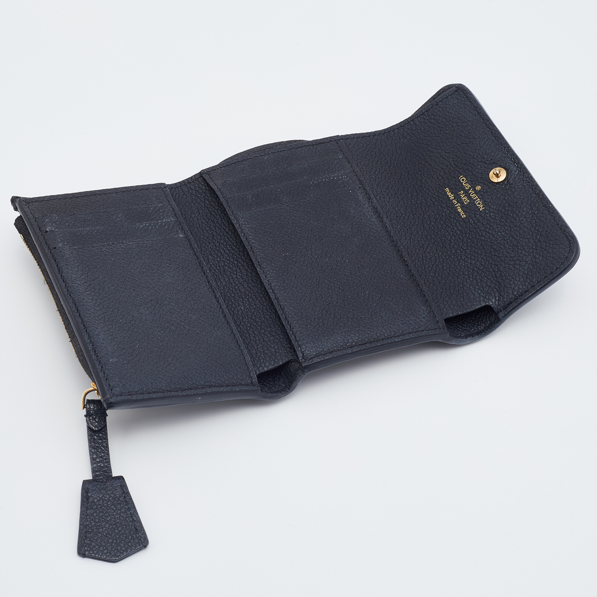 

Louis Vuitton Black Monogram Empreinte Pont Neuf Compact Wallet