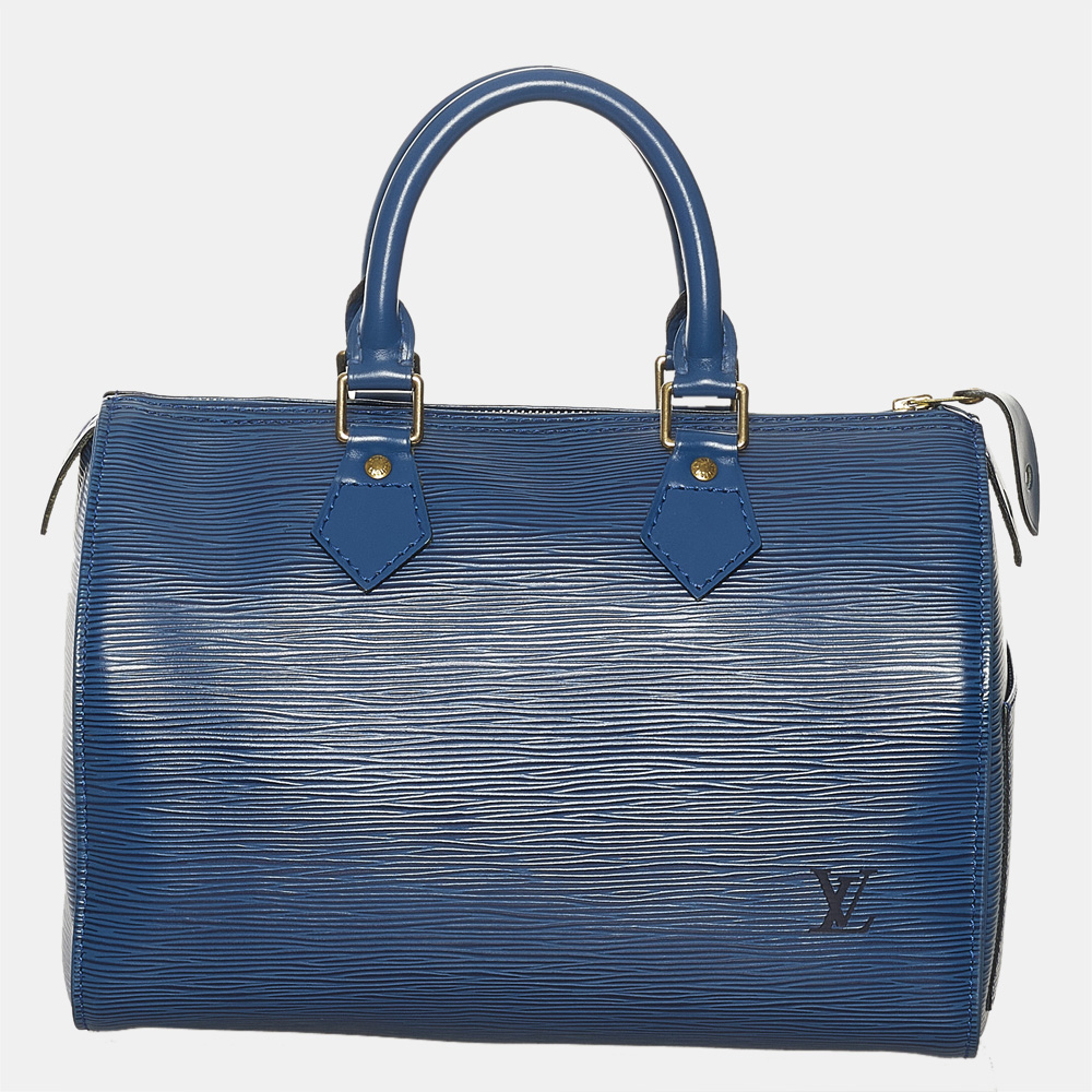 

Louis Vuitton Blue Epi Speedy 25