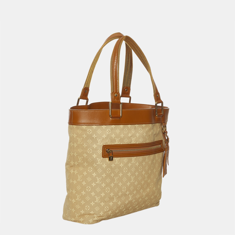 

Louis Vuitton Beige/Brown Mini Lin Lucille GM