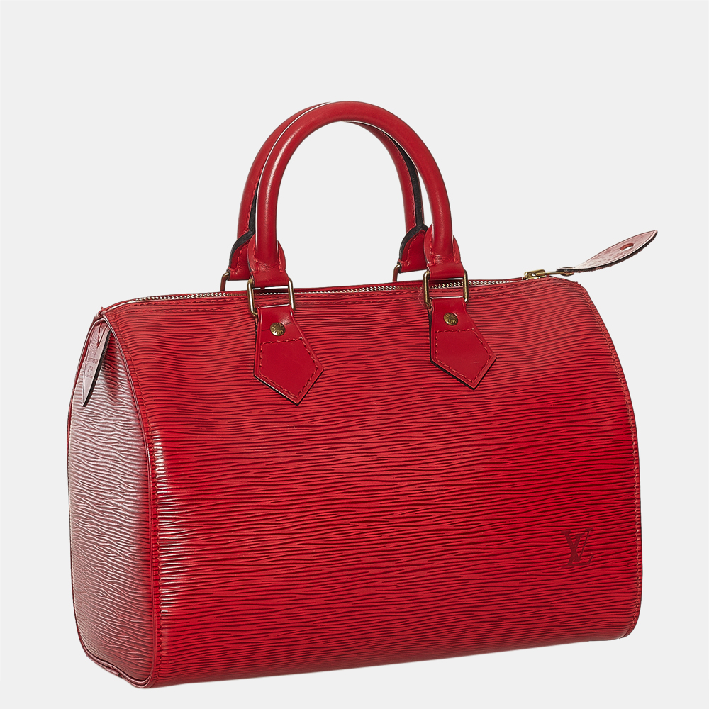 

Louis Vuitton Red Epi Speedy 25