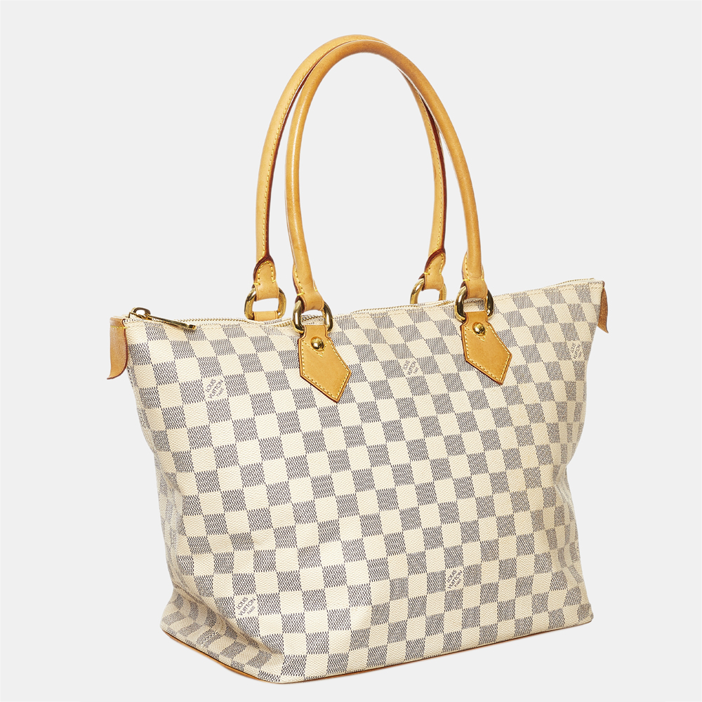 

Louis Vuitton White Damier Azur Saleya MM